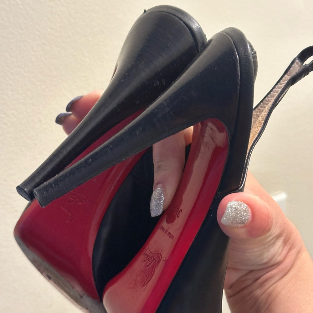 Christian Louboutin Black and Red Heels - Picture 7 of 7